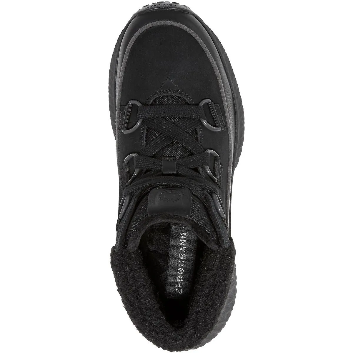 Womens FAUX FUR LACE-UP Hiking Boots