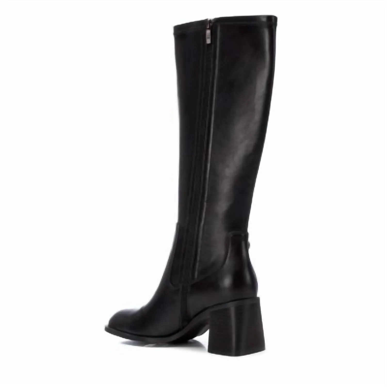 Women's Faux Leather Boots In Black