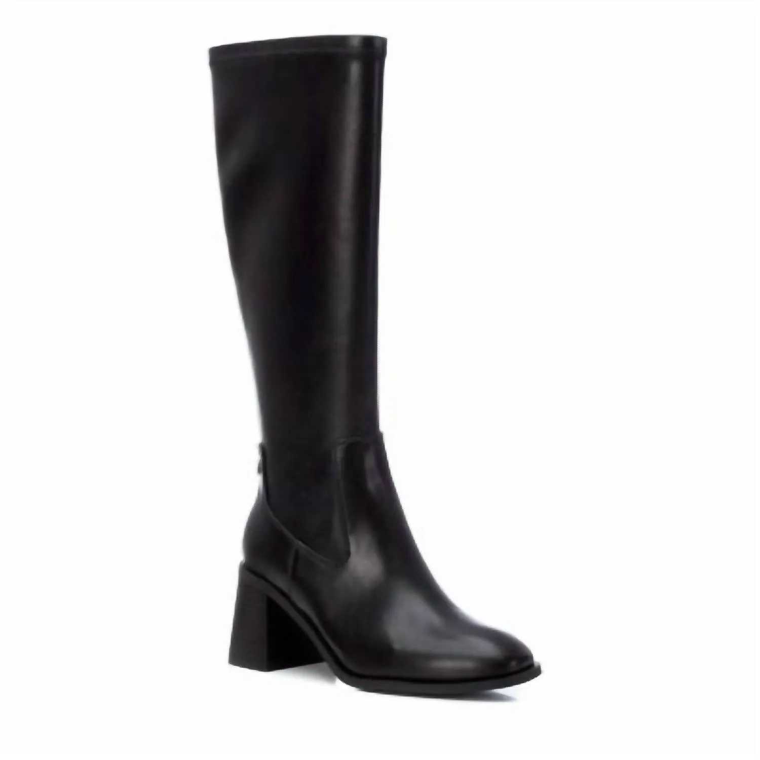 Women's Faux Leather Boots In Black