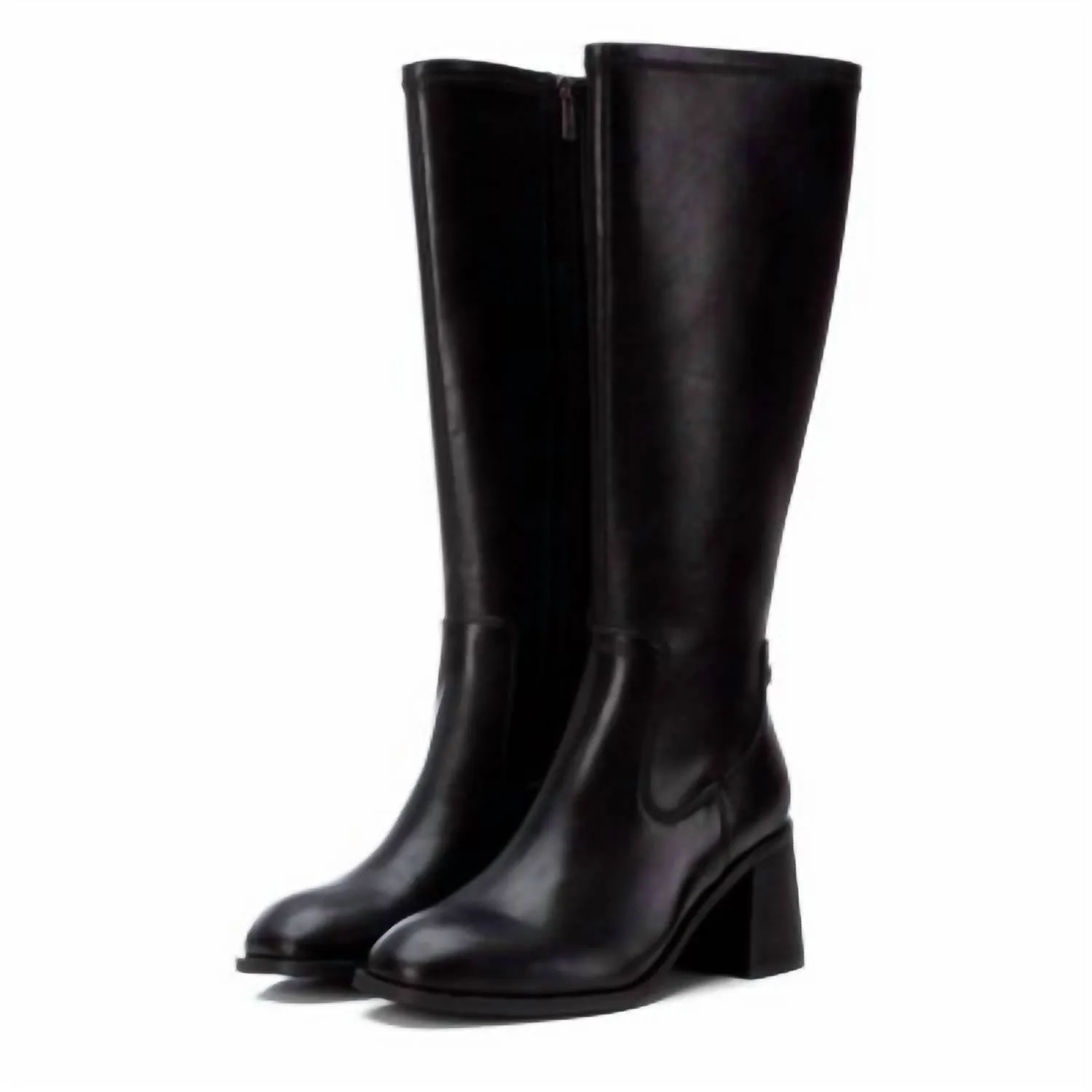 Women's Faux Leather Boots In Black
