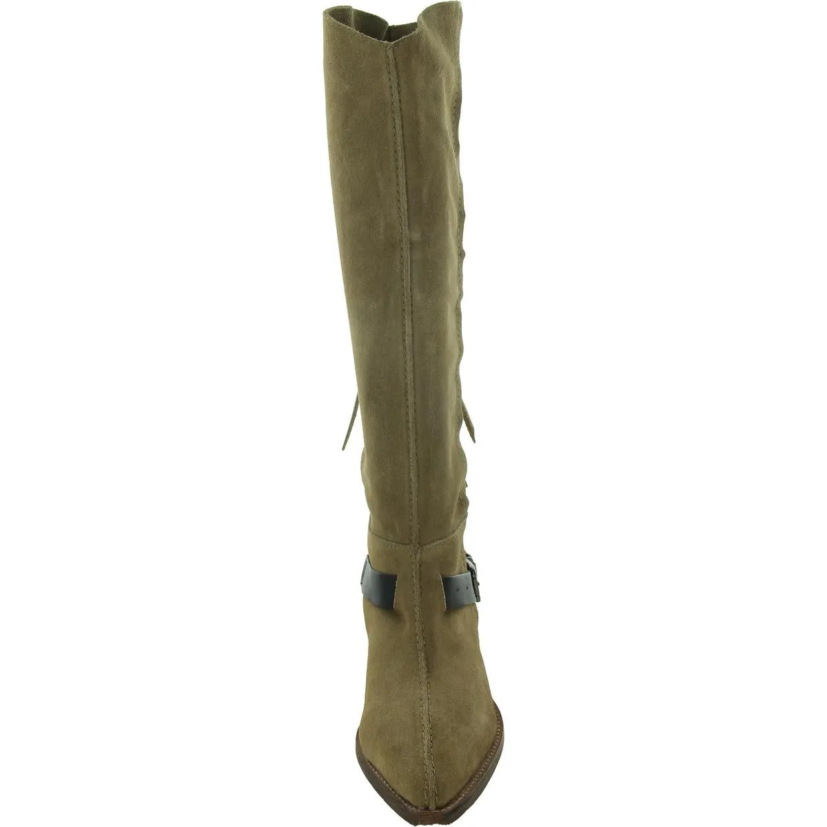 Womens Lace-Up Man Made Knee-High Boots