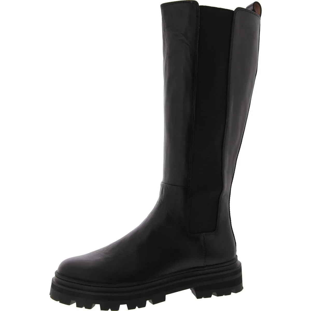 Womens Leather Padded Insole Knee-High Boots
