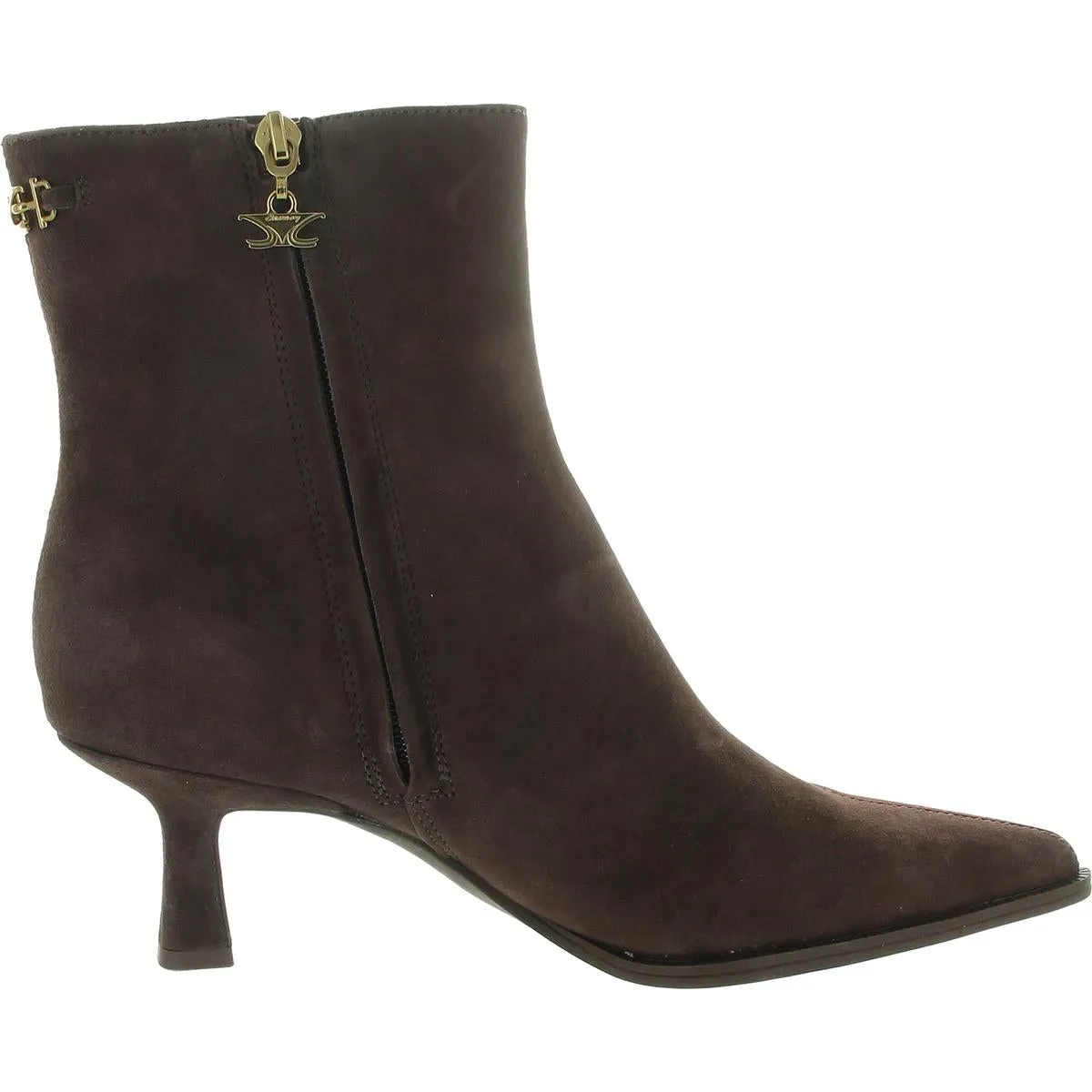 Womens Leather Pointed Toe Ankle Boots