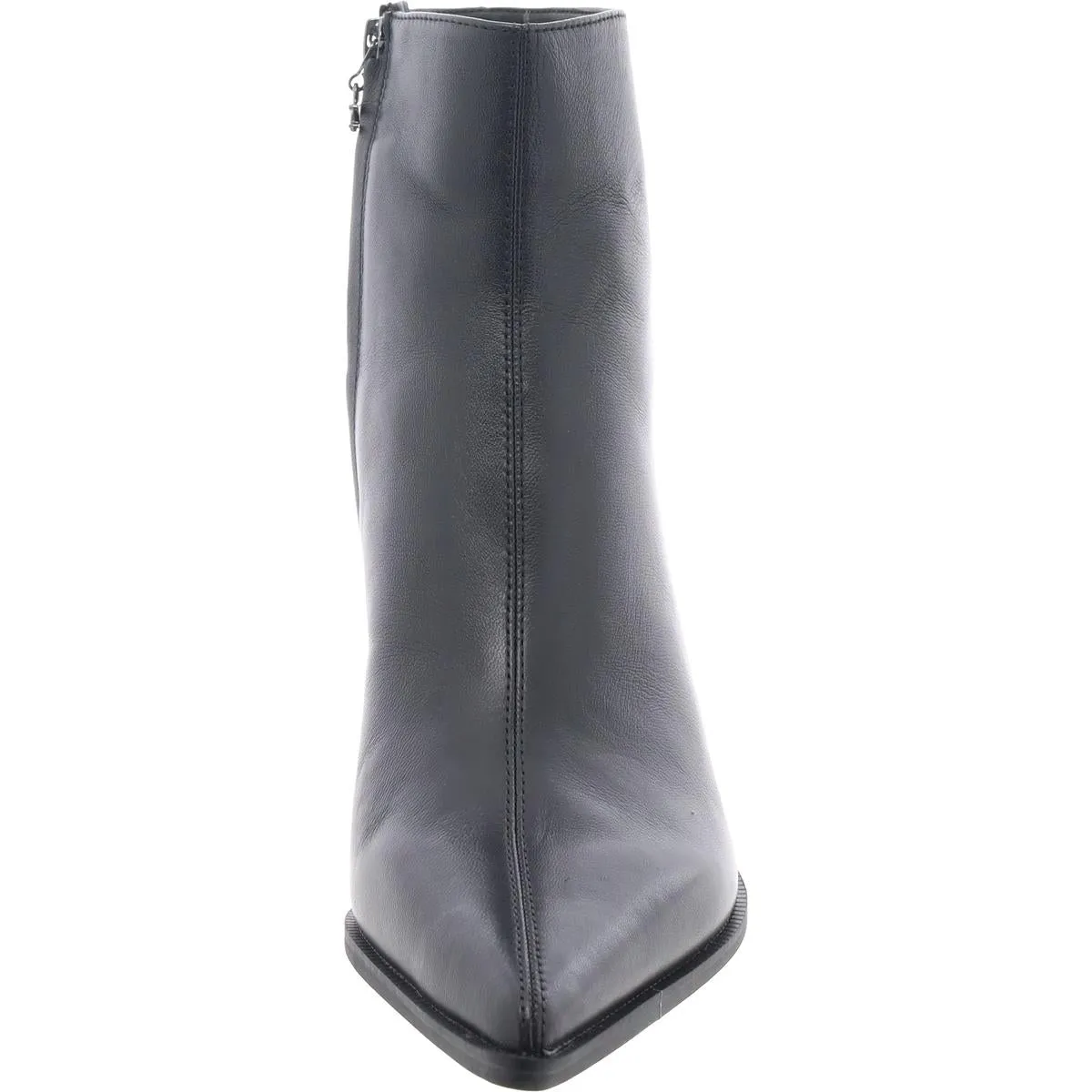 Womens Leather Pointed Toe Ankle Boots