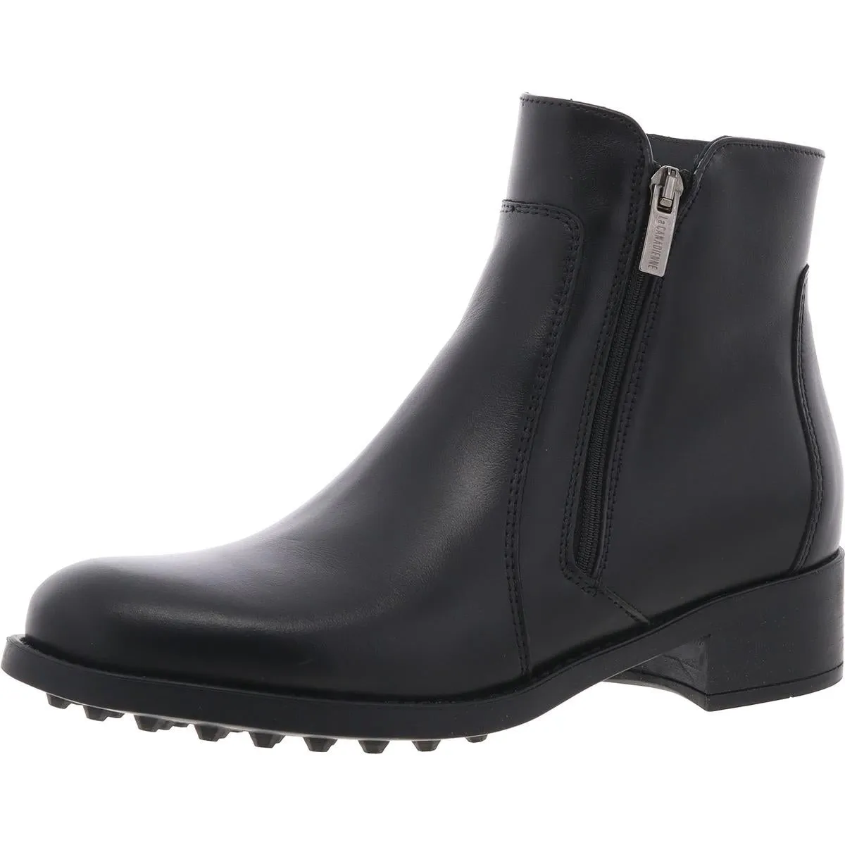 Womens Solid Leather Ankle Boots