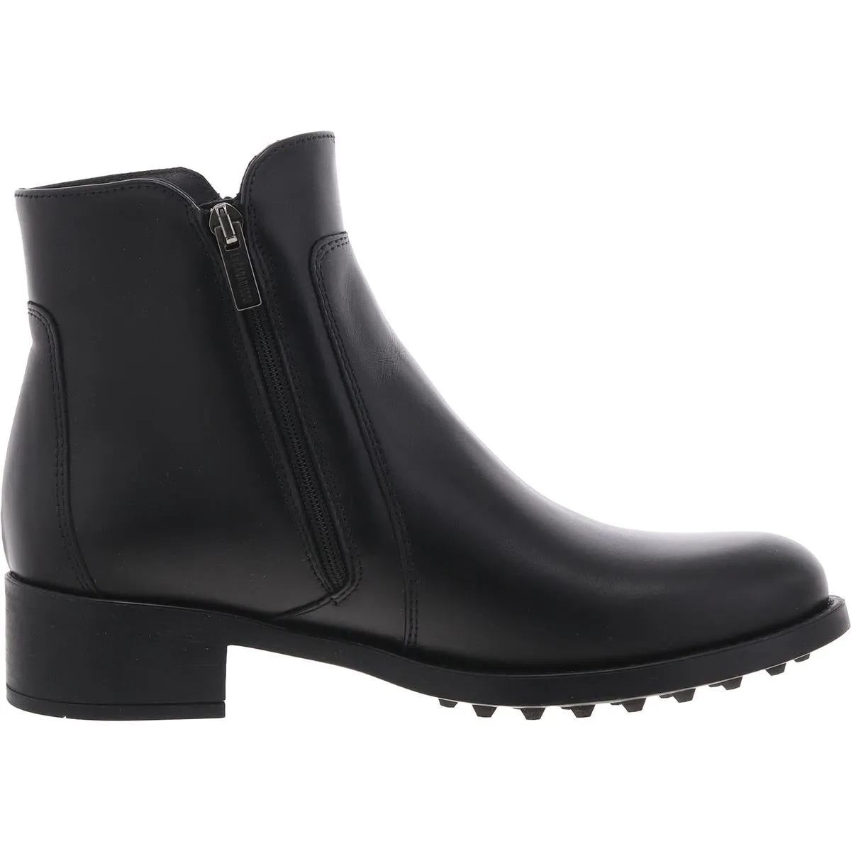 Womens Solid Leather Ankle Boots