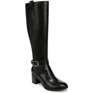 Womens Solid Man Made Knee-High Boots