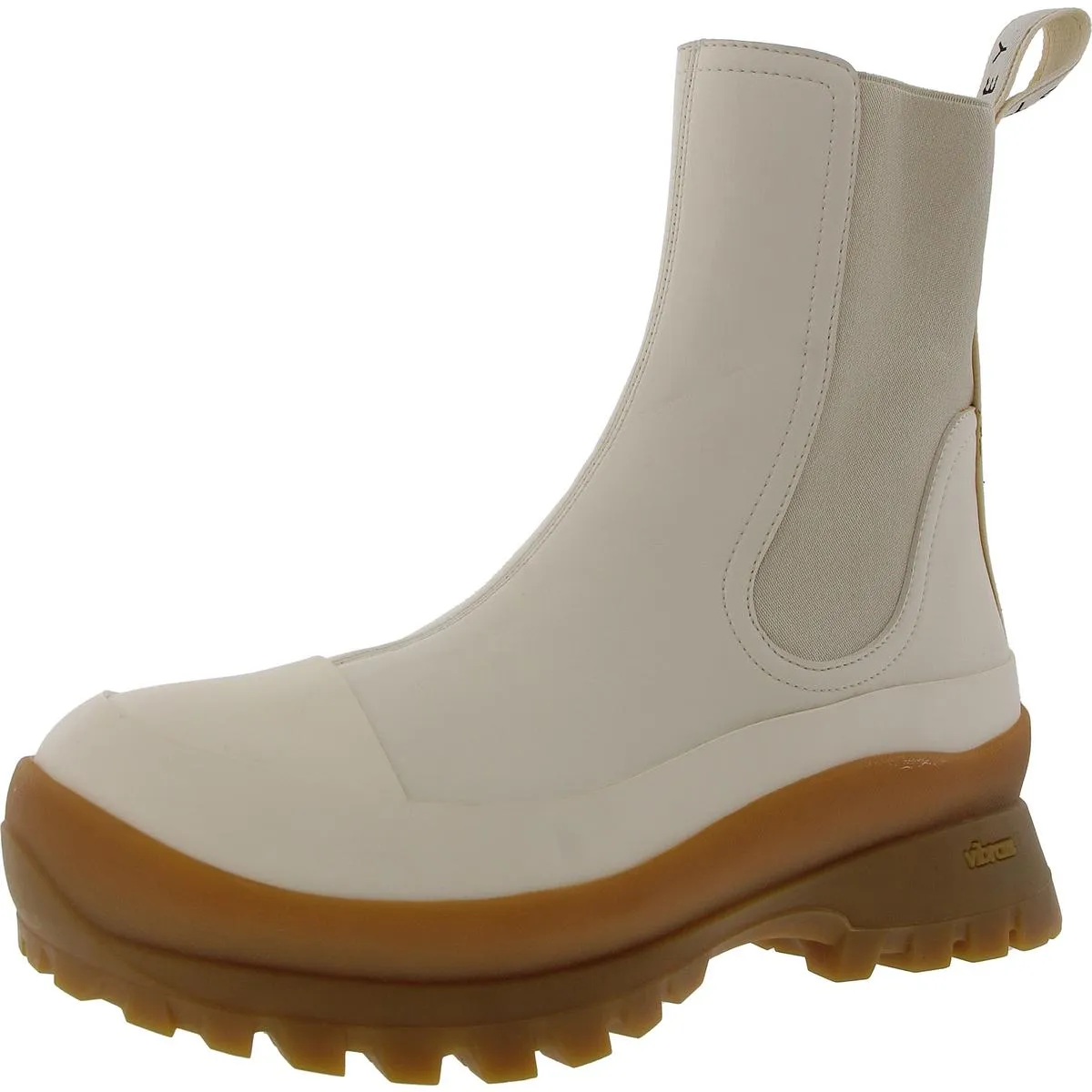 Womens Stretch Faux Leather Booties