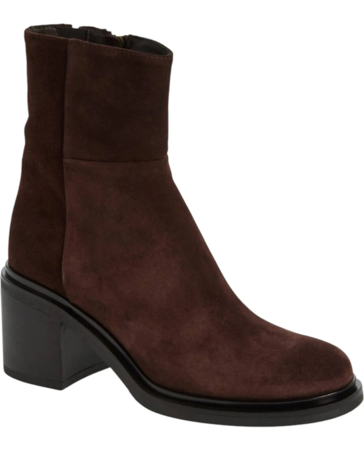 Women's Suede Bootie In Chocolate