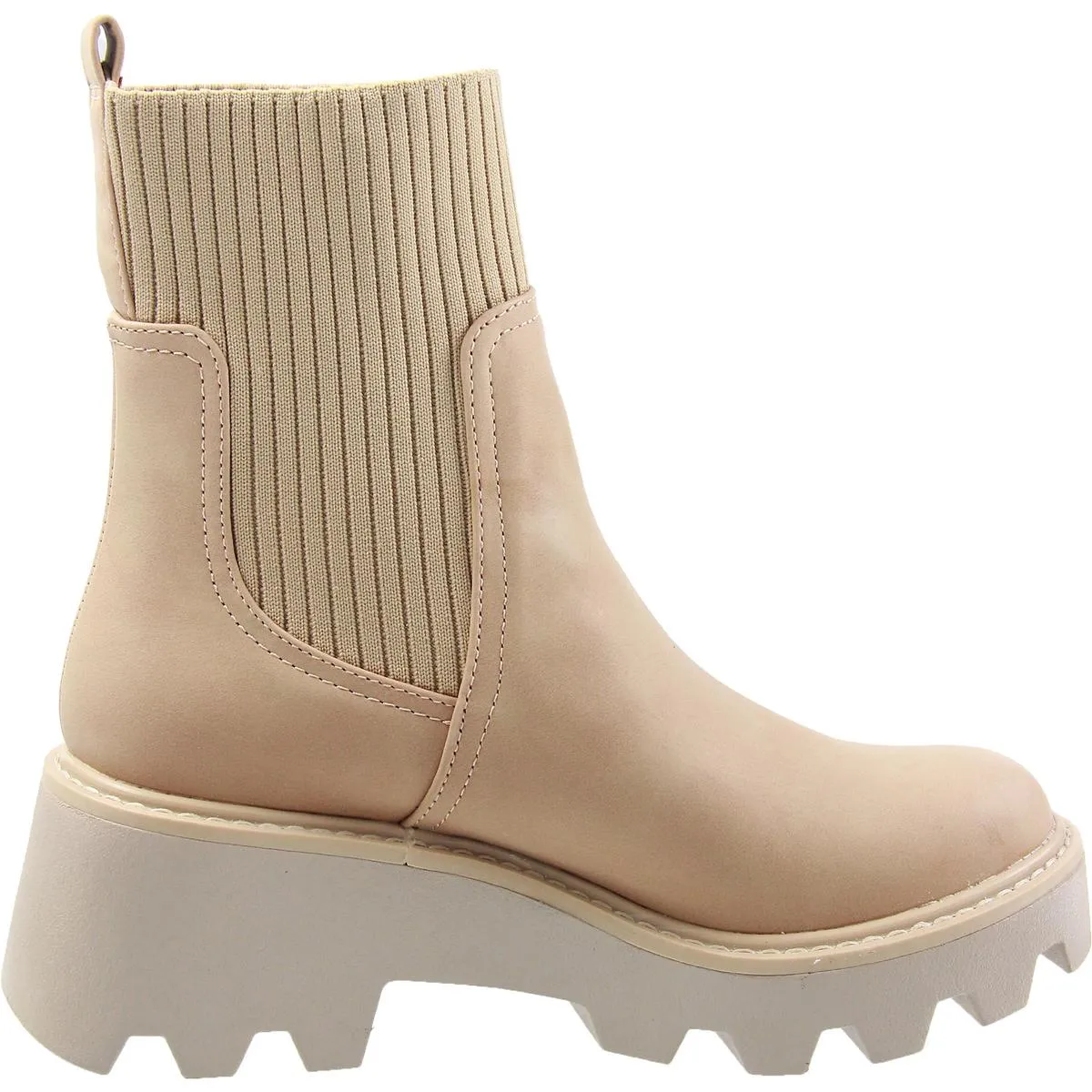 Womens Wide Calf Leather Mid-Calf Boots