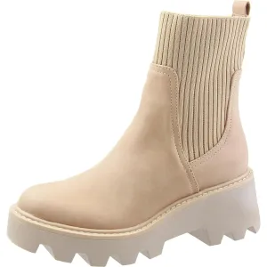 Womens Wide Calf Leather Mid-Calf Boots