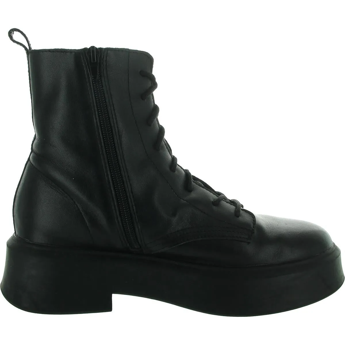 Womens Zipper Man Made Combat & Lace-Up Boots