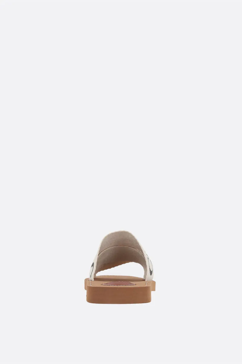 Woody slide sandals in canvas