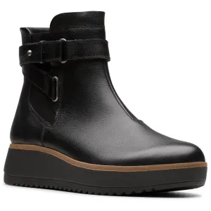 Zylah Faye Womens Zipper Leather Ankle Boots